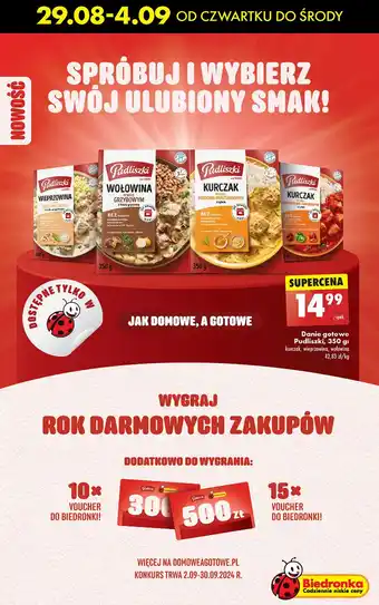 Biedronka Kurczak w sosie miodo-musztardowym z ryżem Pudliszki oferta