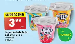Biedronka Jogurt truskawka Bakoma Bubble Twist oferta