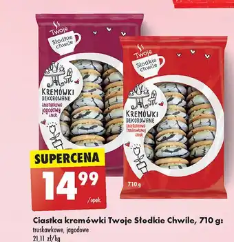 Biedronka Ciastka kremówki dekorowane jagodowe Twoje Słodkie Chwile oferta