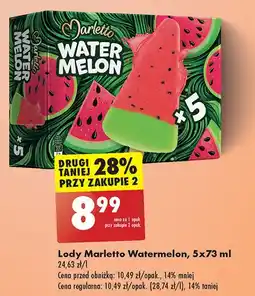Biedronka Lody watermelon Marletto oferta