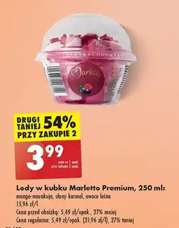 Biedronka Lody w kubku słony karmel Marletto oferta