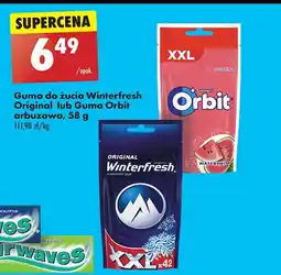 Biedronka Guma do żucia original saszetka Winterfresh Xxl oferta