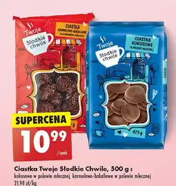Biedronka Ciastka z karmelem i orzechami w polewie mlecznej Twoje Słodkie Chwile oferta