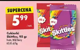 Biedronka Cukierki wild berry Skittles oferta