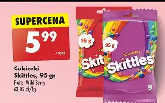 Biedronka Cukierki wild berry Skittles oferta