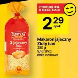 Delikatesy Centrum Makaron jajeczny Złoty Łan oferta