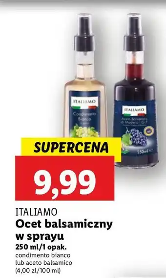 Lidl Ocet balsamiczny biały Italiamo oferta