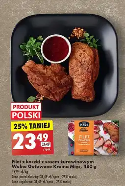 Biedronka Filety z kaczki z sosem żurawinowym Kraina mięs oferta