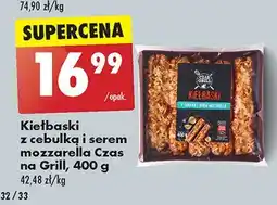 Biedronka Kiełbasa z cebulką i serem mozzarella Czas na grill oferta