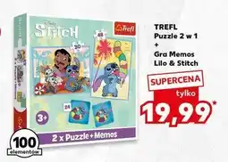 Kaufland Puzzle 2 w 1 + memos lilo & stitch Trefl oferta