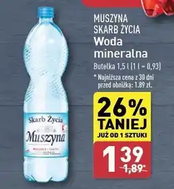 ALDI Woda wysokomineralizowana Muszyna Skarb Życia oferta