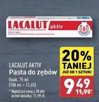 ALDI Pasta do zębow Lacalut Aktiv oferta