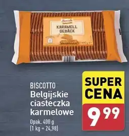 ALDI Ciasteczka belgijskie karmelowe Biscotto oferta