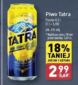 ALDI Piwo Tatra Jasne Pełne oferta