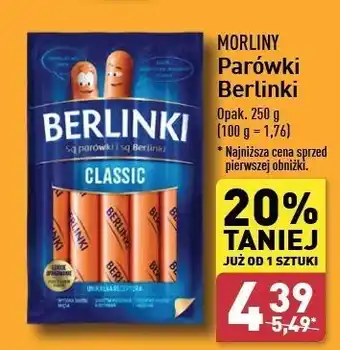 ALDI Parówki classic Morliny Berlinki oferta