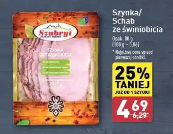 ALDI Szynka ze świniobicia Szubryt oferta