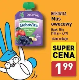 ALDI Mus jagody i jabłka z bananem Bobovita oferta