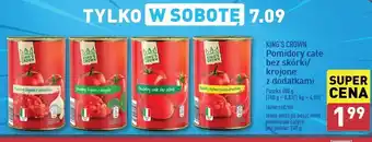 ALDI Pomidory w puszce całe King's Crown (Aldi) oferta