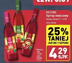 ALDI Syrop malina z cytryną Rio D'oro oferta