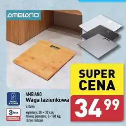 ALDI Waga łazienkowa 30 x cm Ambiano oferta