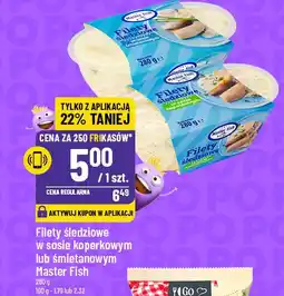 Polomarket Filety śledziowe w sosie koperkowym lub śmietanowym Master Fish oferta