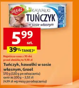 Auchan Tuńczyk , kawałki w sosie własnym, Graal oferta