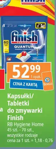 E.Leclerc Tabletki do zmywarek lemon Finish Quantum oferta