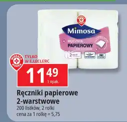 E.Leclerc Ręcznik papierowy 200 listków 2 warstwy Wiodąca Marka Mimosa oferta