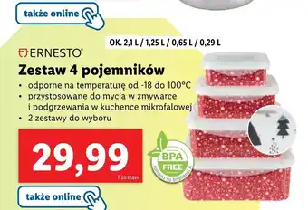 Lidl Zestaw 4 pojemników oferta