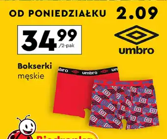 Biedronka Bokserki męskie Umbro oferta