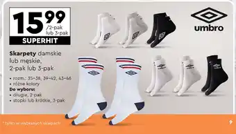 Biedronka Skarpetki krótkie męskie 39-42 Umbro oferta