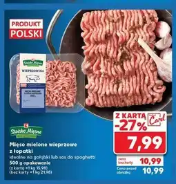 Kaufland Mięso mielone wieprzowe z łopatki Stoisko mięsne oferta