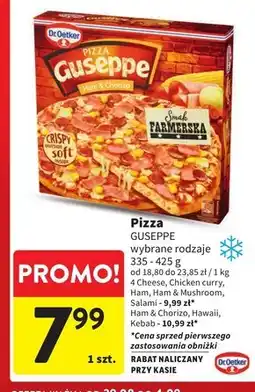 Intermarche Dr. Oetker Guseppe Pizza z szynką i pieczarkami 425 g oferta