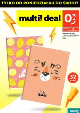 Dealz Zeszyt a5 32 kartki linia Top-2000 oferta