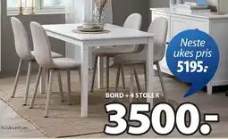 JYSK KIRKEBY BORD + EJSTRUP STOL oferta