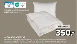 JYSK ALTA ANDEFJÆRSDYNE oferta