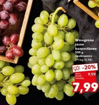 Kaufland Winogrono jasne bezpestkowe oferta