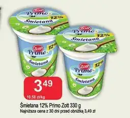 Społem Zott Primo Śmietana 12 % 330 g oferta