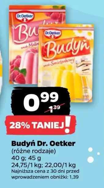 Netto Budyń śmietankowy Dr. oetker oferta