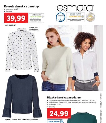Lidl Koszula damska z bawełny oferta