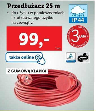 Lidl Przedłużacz 25m oferta