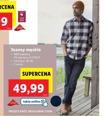 Lidl Jeansy męskie oferta