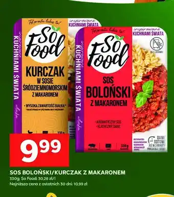 Stokrotka Sos boloński z makaronem So food oferta