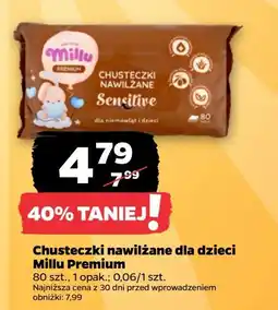 Netto Chusteczki nawilżane sensitive Millu Premium oferta