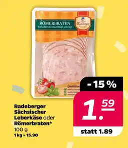 Netto Radeberger Sächsischer Leberkäse oder Römerbraten oferta