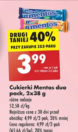 Biedronka Dropsy fruit Mentos Classic oferta