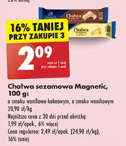 Biedronka Chałwa sezamowa o waniliowo-kakaowa Magnetic oferta