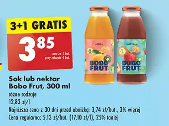 Biedronka Sok jabłko, marchewka i morela Bobo Frut oferta