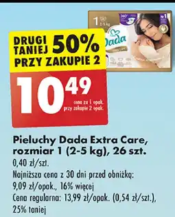 Biedronka Pieluszki dla dzieci newborn Dada Extra Care oferta