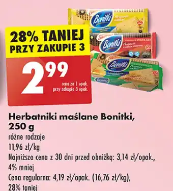 Biedronka Herbatniki pełnoziarniste Bonitki oferta